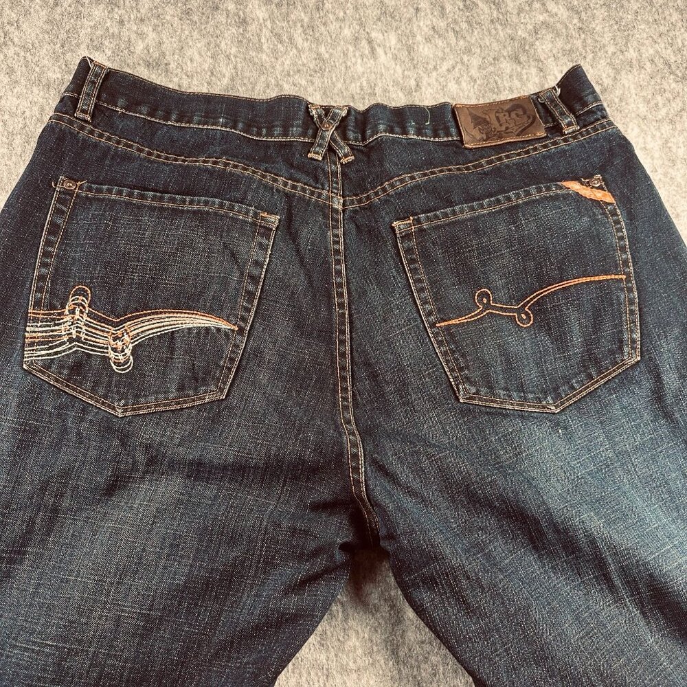 LRG Baggy Dark Wash Jeans Y2K Skate Streetwear Size 40 - Picture 11 of 11